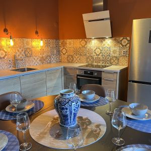 Kitchen Guesthouse with nice Portugese tiles