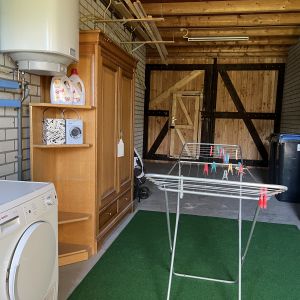 shed for storing bicycles and use free of washing machine